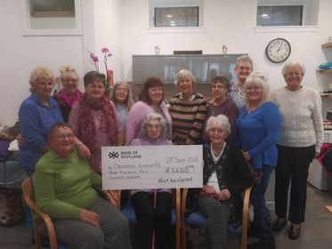 Money raised for the Kiltwalk by Cowal Knit & Natter Class 
